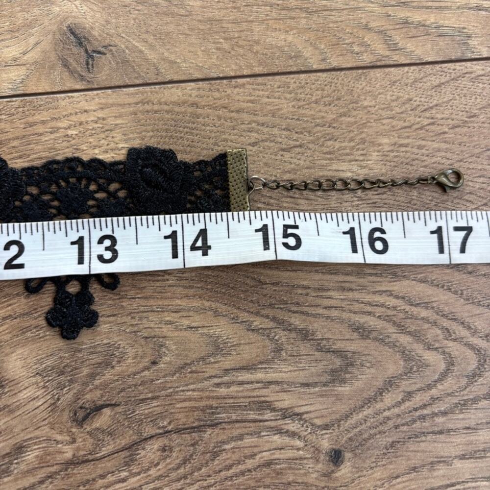 Victorian Gothic Charm Choker Necklace Adjustable 15–17" — Whimsical - Picture 4 of 5
